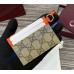 Gucci GG Emblem card case with strap GUW819121-orange