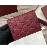 Gucci Imprint card case GUW847207-wine