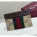 Gucci Horsebit Web card case GUW867122-brown