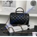 Chanel Matelassé 2-Way Handbag C4411-B-black