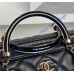 Chanel Matelassé 2-Way Handbag C4411-B-black