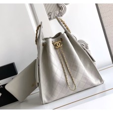 Chanel 25 Medium Handbag C5311A-white
