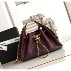 Chanel 25 Mini Handbag C5631A-wine