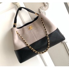 Chanel Small Tote C5634-black-grey