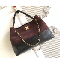 Chanel Small Tote C5634-black-wine