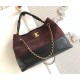 Chanel Small Tote C5634-black-wine