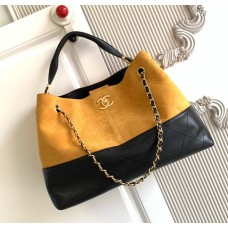 Chanel Small Tote C5634-black-yellow