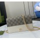 Gucci Bi-color GG Marmont wallet on chain GU497985-CA-beige