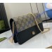 Gucci Bi-color GG Marmont wallet on chain GU497985-CA-black