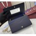 Gucci Bi-color GG Marmont wallet on chain GU497985-CA-dark-blue