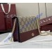 Gucci Bi-color GG Marmont wallet on chain GU497985-CA-wine