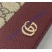 Gucci Bi-color GG Marmont wallet on chain GU497985-CA-wine