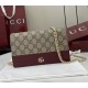 Gucci Bi-color GG Marmont wallet on chain GU497985-CA-wine