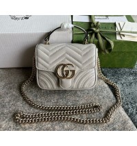 Gucci GG Marmont mini top handle bag GU811238-light-gray