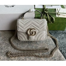 Gucci GG Marmont mini top handle bag GU811238-light-gray