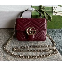 Gucci GG Marmont mini top handle bag GU811238-wine