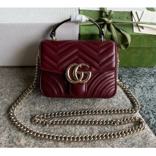 Gucci GG Marmont mini top handle bag GU811238-wine