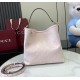 Gucci GG Emblem medium leather bucket bag GU815103-L-pink
