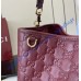 Gucci GG Emblem medium leather bucket bag GU815103-L-wine