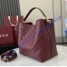 Gucci GG Emblem medium leather bucket bag GU815103-L-wine