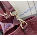 Gucci GG Emblem medium leather bucket bag GU815103-L-wine