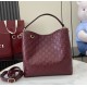 Gucci GG Emblem medium leather bucket bag GU815103-L-wine