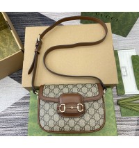 Gucci Horsebit 1955 Soft Small shoulder bag GU815205-brown