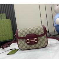 Gucci Horsebit 1955 Soft Small shoulder bag GU815205-wine