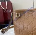 Gucci GG Emblem nano bucket bag GU847090-L-brown