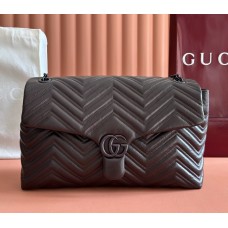 Gucci GG Marmont large shoulder bag GU850659-dark-brown