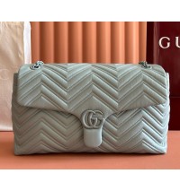 Gucci GG Marmont large shoulder bag GU850659-ice-blue