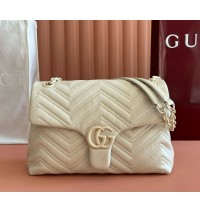 Gucci GG Marmont medium shoulder bag GU850676-cream