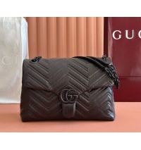 Gucci GG Marmont medium shoulder bag GU850676-dark-brown