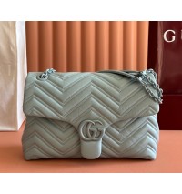 Gucci GG Marmont medium shoulder bag GU850676-ice-blue