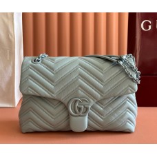 Gucci GG Marmont medium shoulder bag GU850676-ice-blue