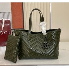 Gucci GG Marmont medium tote bag GU855279-dark-green