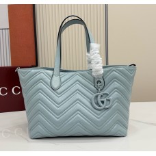 Gucci GG Marmont medium tote bag GU855279-ice-blue