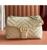 Gucci GG Marmont small shoulder bag GU855371-cream