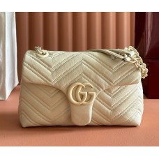 Gucci GG Marmont small shoulder bag GU855371-cream