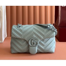 Gucci GG Marmont small shoulder bag GU855371-ice-blue