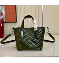 Gucci GG Marmont small tote bag GU855391-dark-green