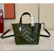 Gucci GG Marmont small tote bag GU855391-dark-green
