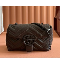 Gucci GG Marmont mini shoulder bag GU856368-dark-brown