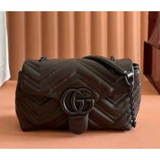 Gucci GG Marmont mini shoulder bag GU856368-dark-brown