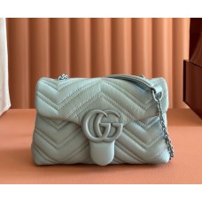 Gucci GG Marmont mini shoulder bag GU856368-ice-blue