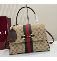 Gucci Paparazzo medium top handle bag GU875018-C-brown