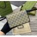 Gucci GG Emblem wallet with leather strap GU820688-black