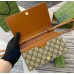 Gucci GG Emblem wallet with leather strap GU820688-brown