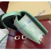 Gucci GG Emblem wallet with leather strap GU820688-green
