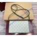 Gucci GG Emblem wallet with leather strap GU820688-green